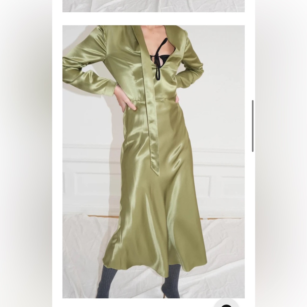 SAKS POTTS - LUCA DRESS - MOSS GREEN S